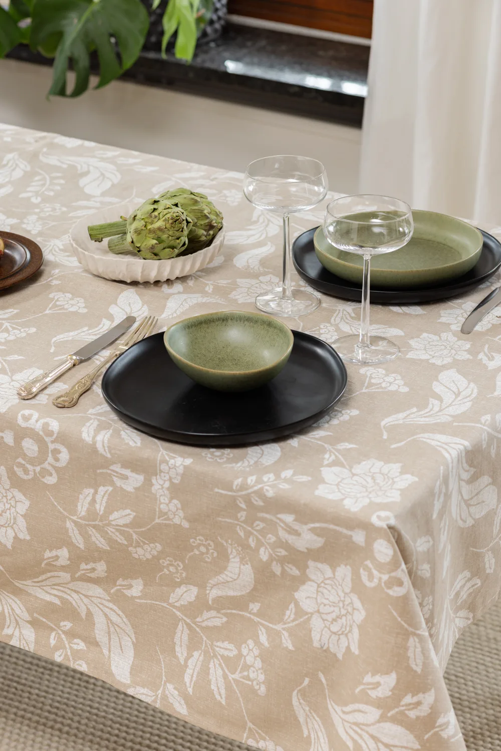 Dukar - Bomullsduk Onni (beige) (Størrelse: 140 x 250)