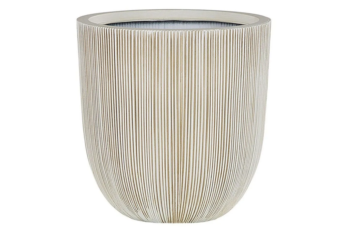 Trädgårdskruka Chios Vit/Beige, 37x37x38 cm - Vit/Beige, 37x37x38 cm