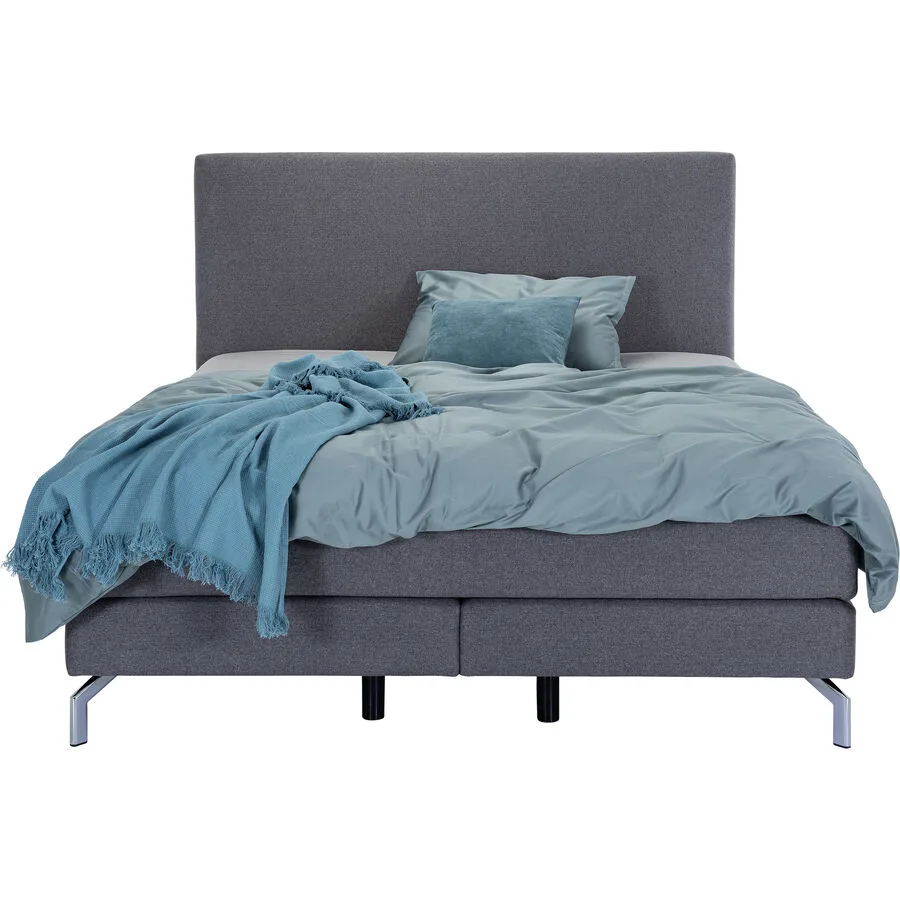 Boxspringbett Bela Grau Stoff 180 x 200 cm