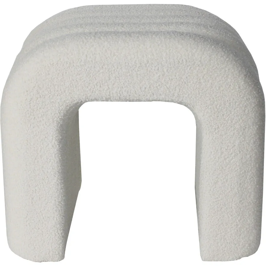 Hocker June Beige Stoff 43 cm 37 cm