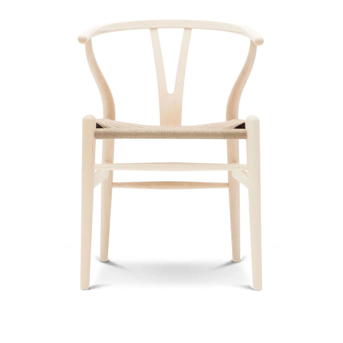 Carl Hansen - CH24 Y-Stolen, Vitoljad Ask, Naturflätat papperssnöre - Matstolar - Hans J. Wegner - Träfärgad - Papper/Trä