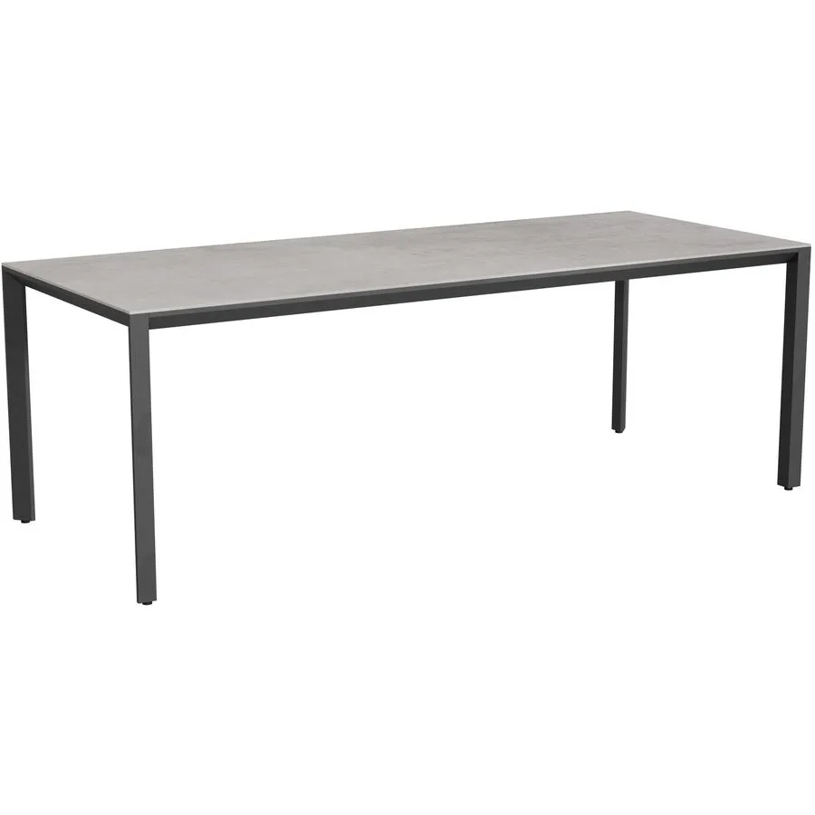 Gartentisch Tropea Schwarz matt / Kreta Mineralkeramik/Stahl pulverbeschichtet B 220 T 90 cm - Möbel Konfigurator: Traummöbel individuell