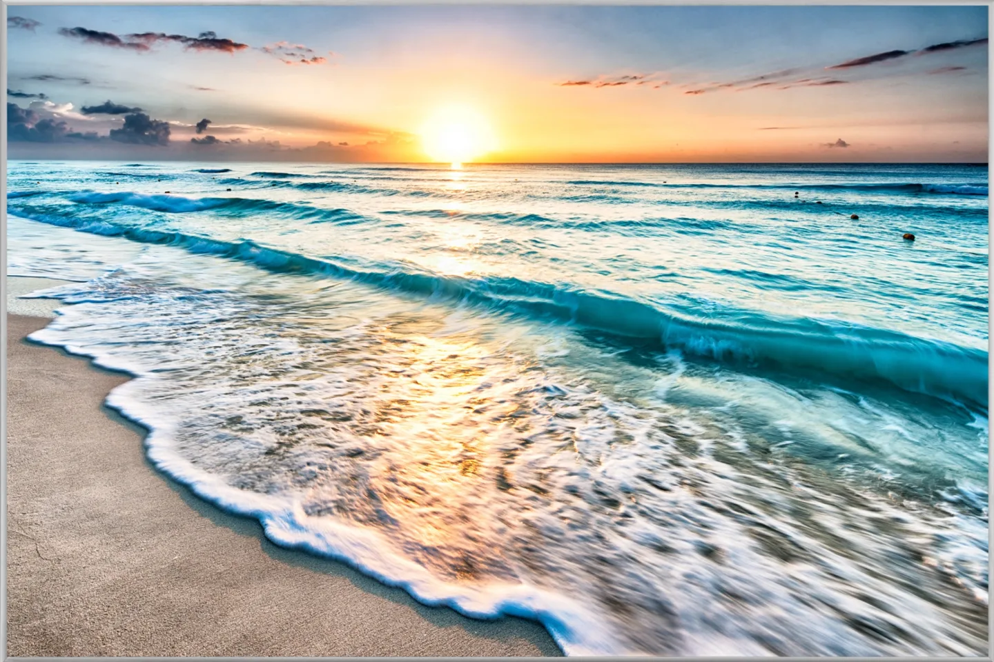 image LAND Bild mit Rahmen Wellen am Strand | Schubiger Möbel
