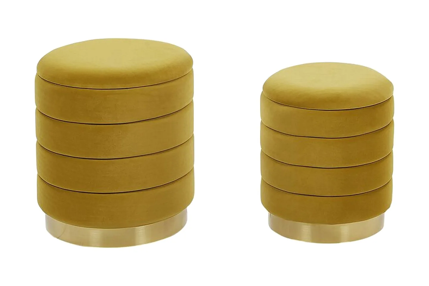 Lerbodatorp Fotpall med Förvaring 2-pack - Gul