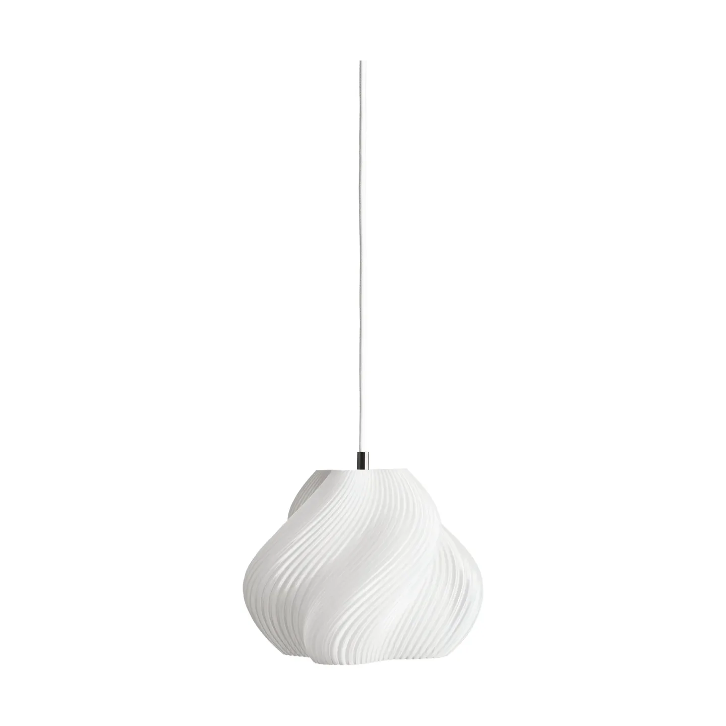 Crème Atelier Soft Serve Pendelleuchte White-chrome, 01, 20 cm