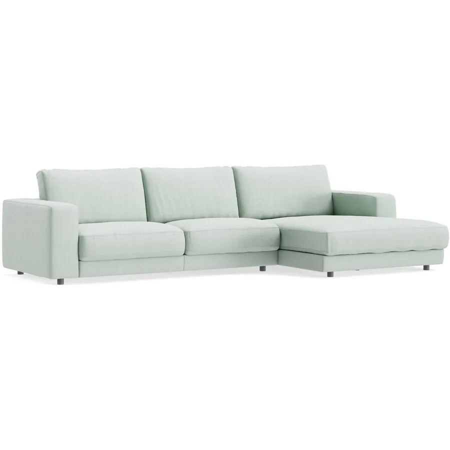 Ecksofa Ava Rechts Bezug: 100% Polyester mint B 330 T 170 cm - Möbel Konfigurator: Traummöbel individuell zusammenstellen
