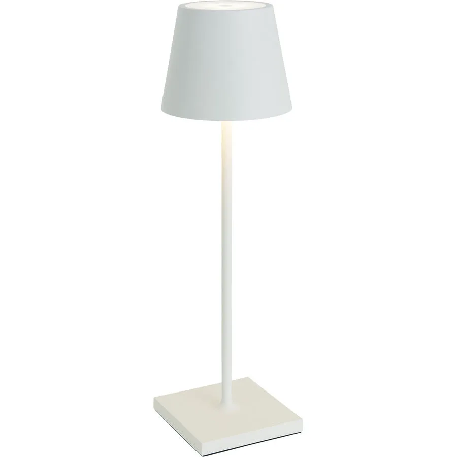 Tischlampe Aline Weiss Aluminium/Kunststoff 11 cm 38 cm - Material: Aluminium, Kunststoff - LED - Lichtfarbe: Extra warmweiss