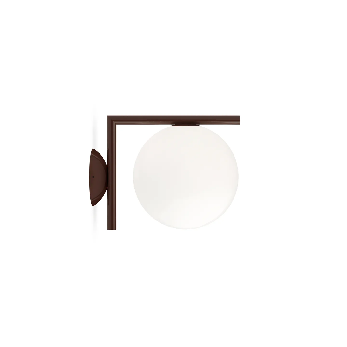 Flos - IC Lights Ceiling/Wall 1 Outdoor/Indoor, Deep Brown - Vägglampor utomhus - Michael Anastassiades - Brun - Glas/Metall