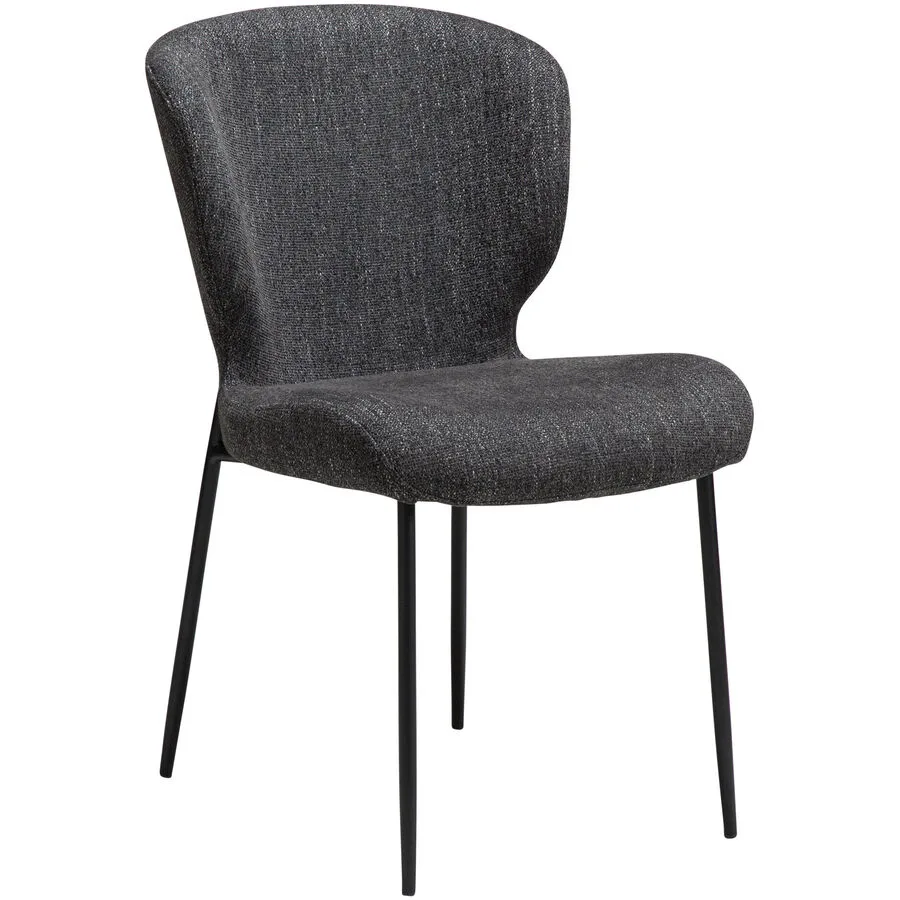 DAN-FORM Stuhl 2er-Set Glory black Stoff