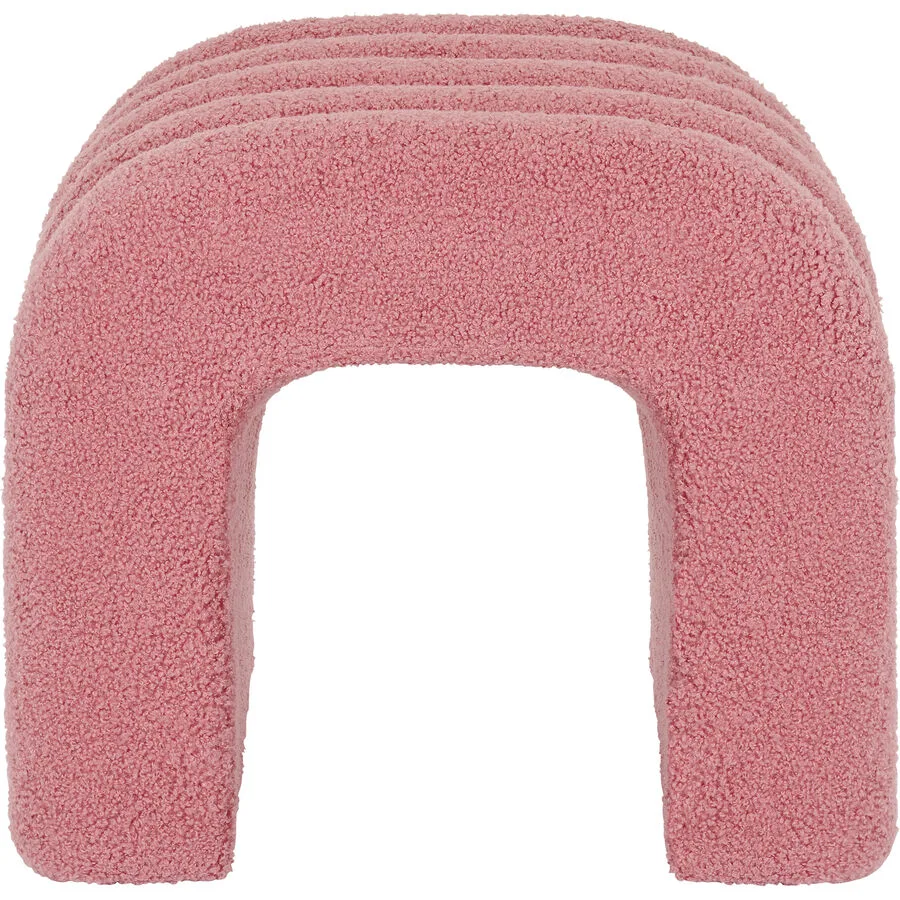 Hocker June Pink Stoff B 43 H 37 cm