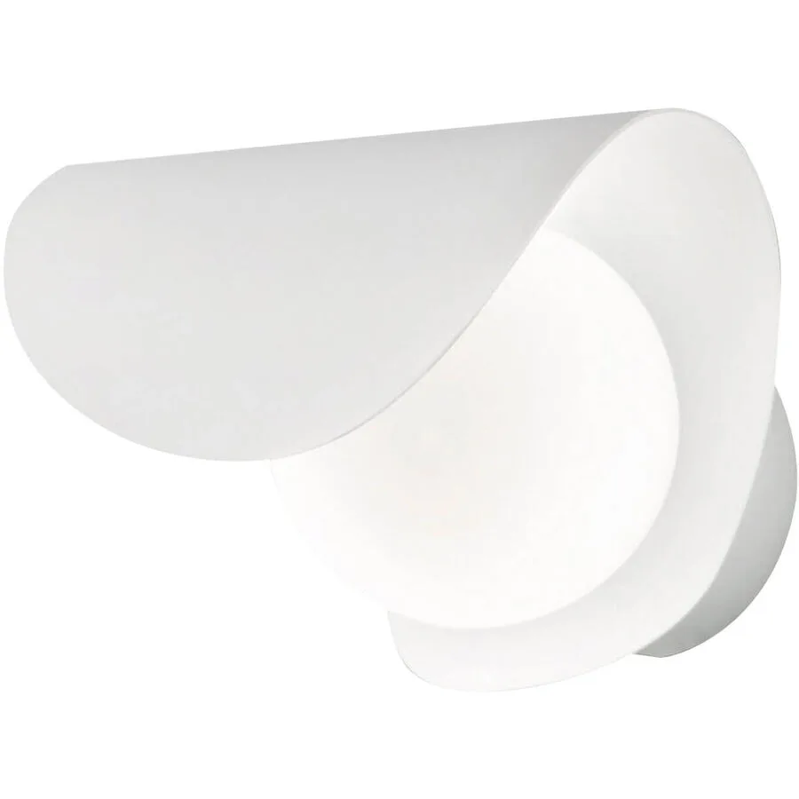 Wandlampe Galo Weiss Metall 16 cm 18 cm - LED - Lichtfarbe: Warmweiss - LED Energiesparlampen