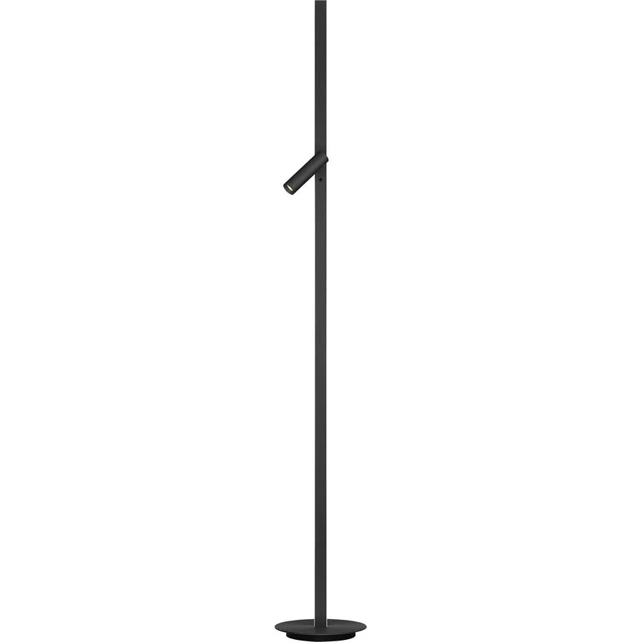 Designer-Steh/Leselampe Bankamp Line anthrazit dimmbar H 160 cm - Farbe: anthrazit matt - LED - Lichtfarbe: Extra warmweiss - Material: