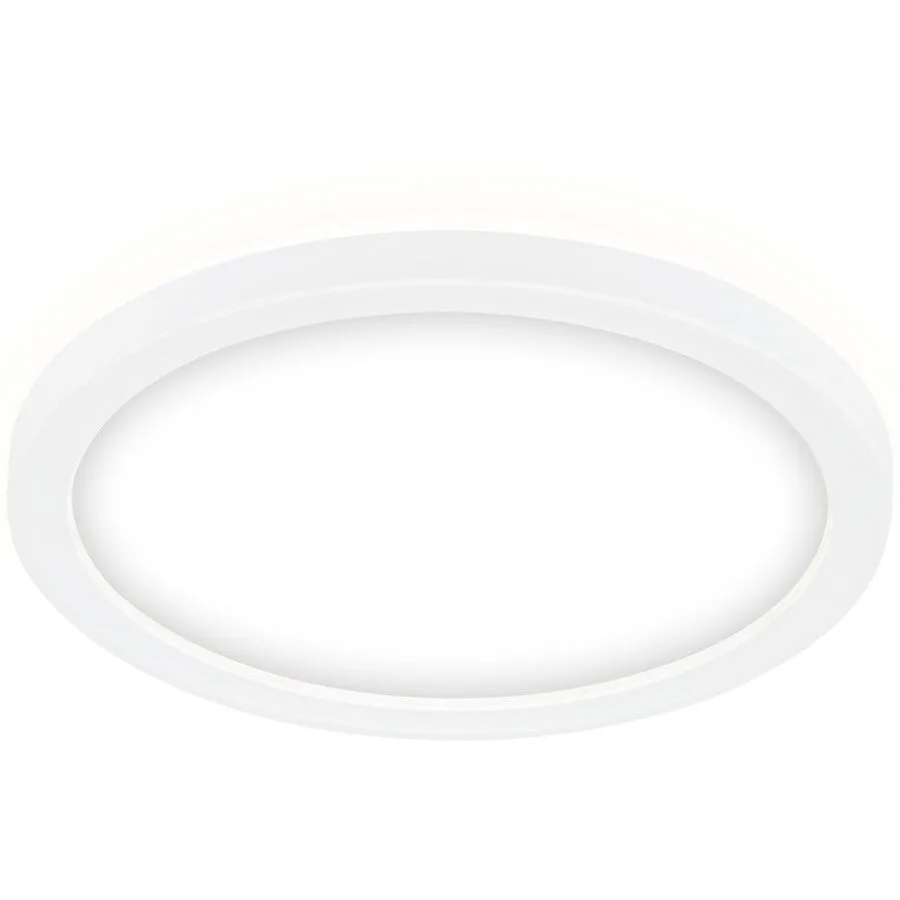 Deckenlampe Emma II Kunststoff weiss Ø19 cm - LED - Lichtfarbe: Helles Neutralweiss - LED Energiesparlampen