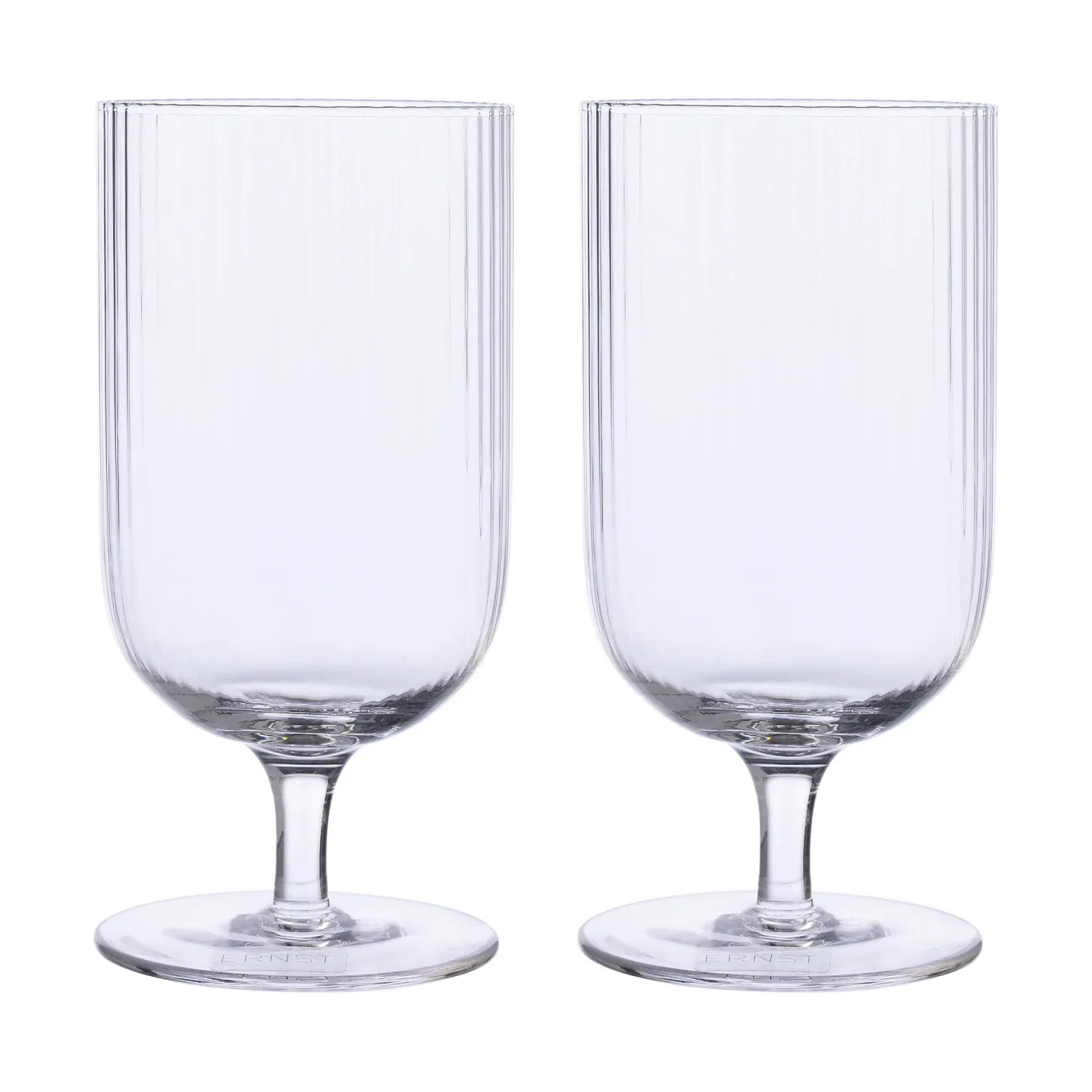 ERNST Ernst Bierglas gerippt 2er Pack Klar