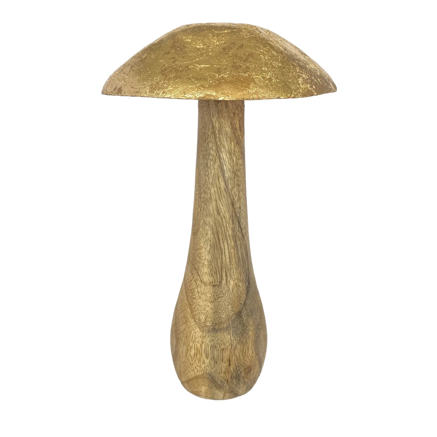 Decofinder Figur Pilz, Natur Gold H: 21 cm | Schubiger Möbel