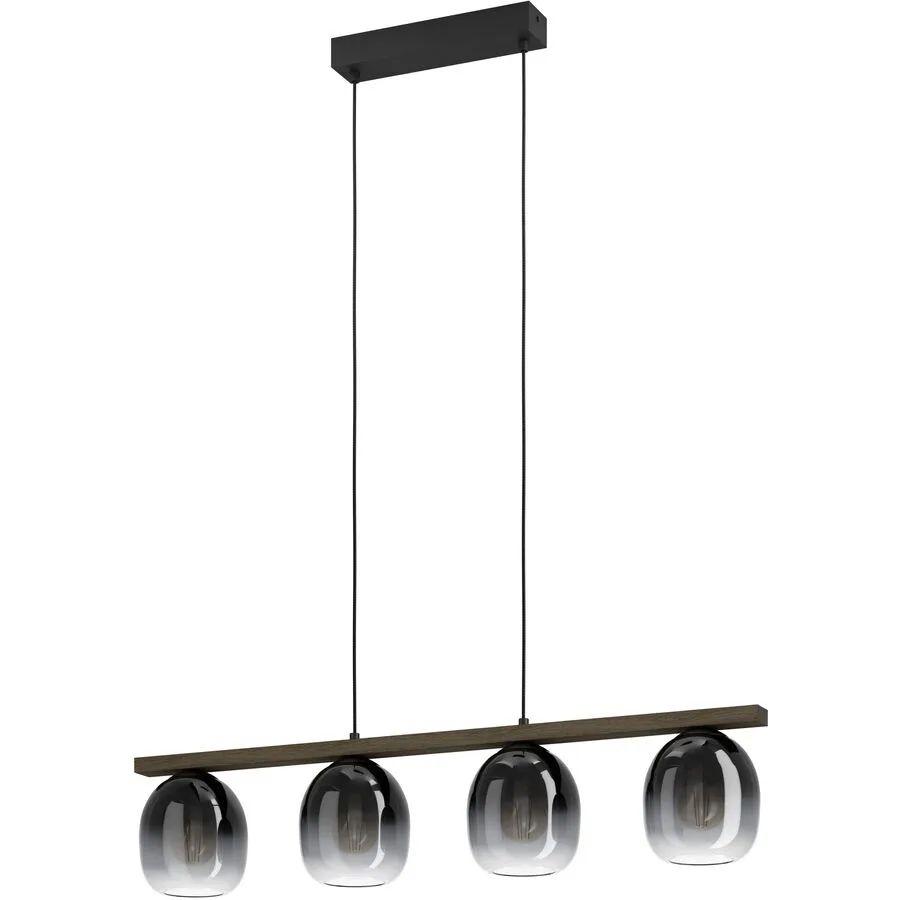 Eglo Pendellampe Filago Braun/Schwarz Stahl/Holz 14.5 cm 110 cm - Material: Holz/Stahl