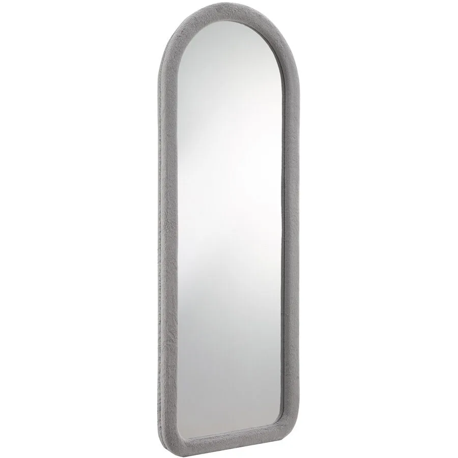 Spiegel Foliano Hellgrau Spiegelglas/Kunstfell (100% Polyester) B 60 H 160 cm