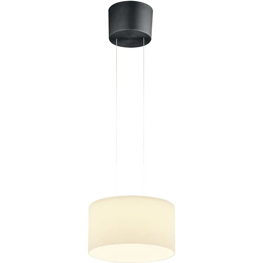 Designer-Pendellampe Bankamp Grand opal anthrazit 1-flammig D 32 cm - Farbe: Anthrazit eloxiert - LED - Lichtfarbe: Extra warmweiss - Material: