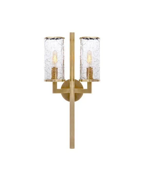 Liaison Double Sconce Antique-Burnished Brass