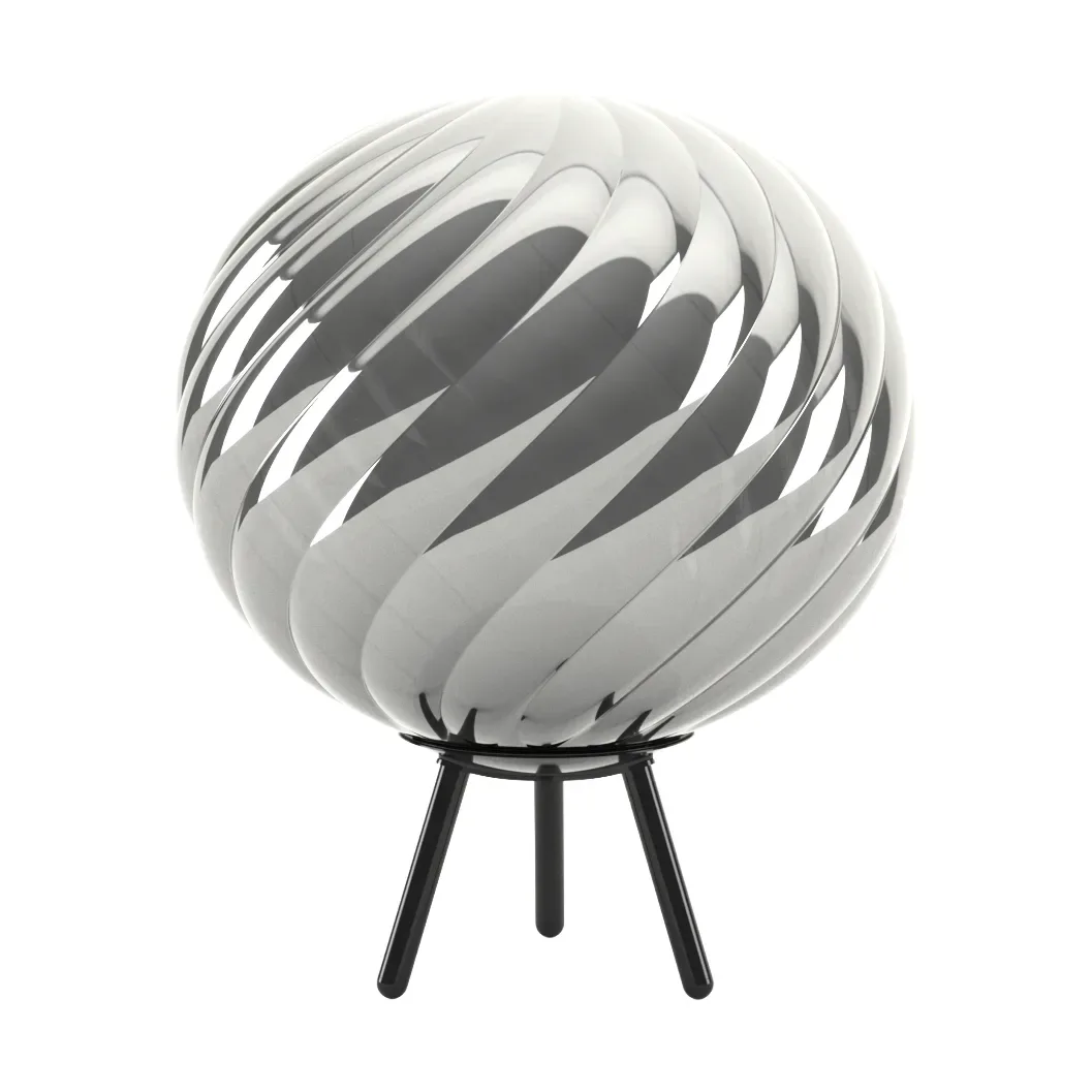 Tom Dixon Whirl tragbare Stehleuchte Silver-black