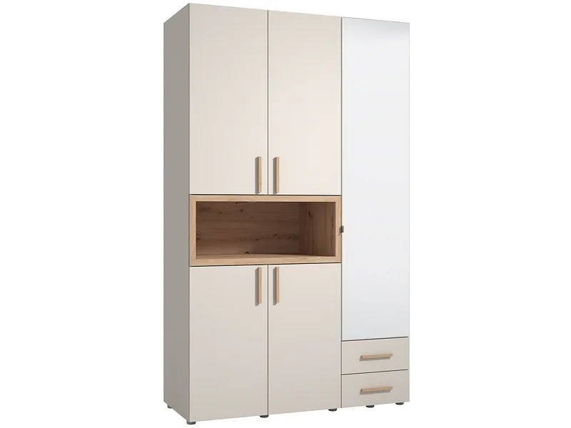 Drehtürenschrank CRUSH kaschmir 5 Türen
