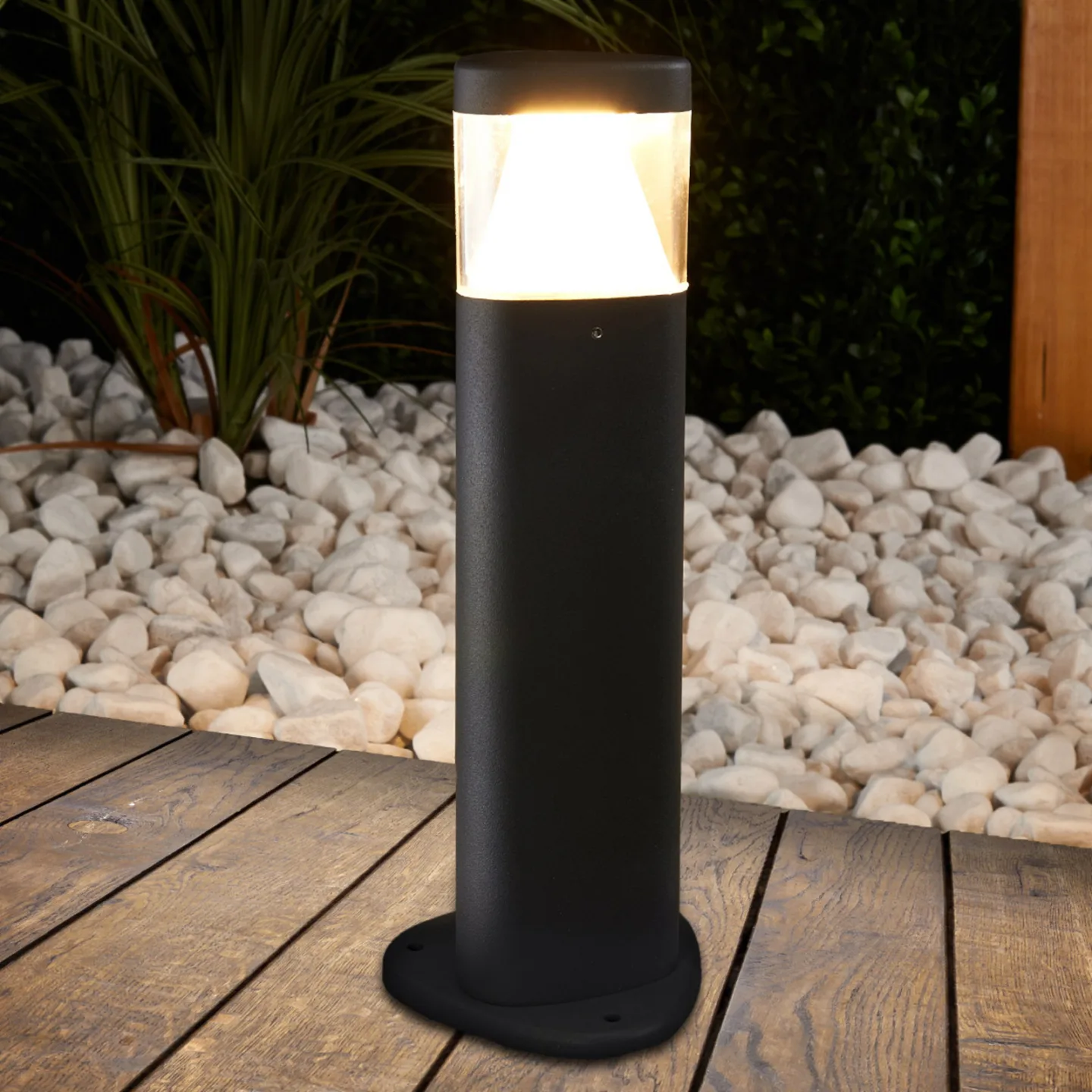 Milou LED Havelampe H30 Dark Grey - Lucande - Terrasse - Moderne - Metal - Med én lyskilde
