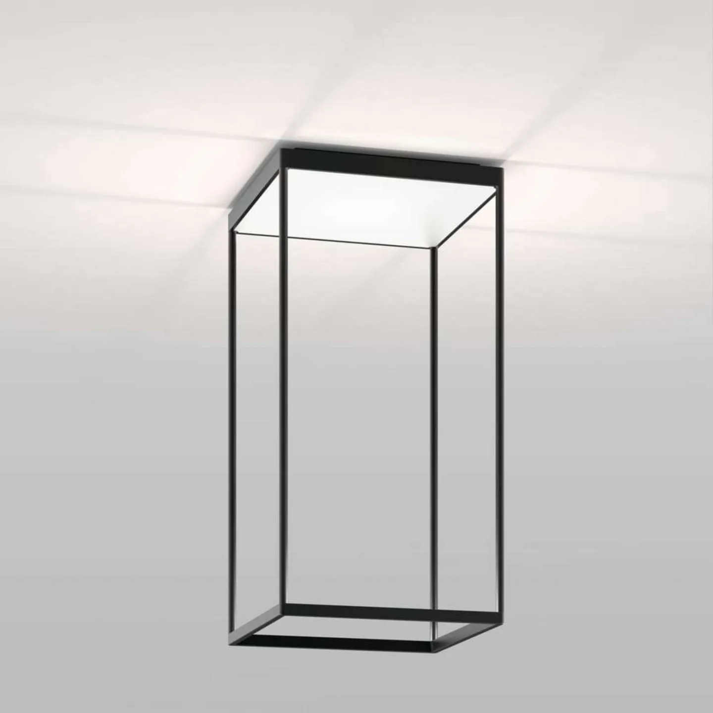 Reflex 2 LED-Deckenlampe weiß/schwarz 65 cm, Serien Lighting - Wohnzimmer - Aluminium
