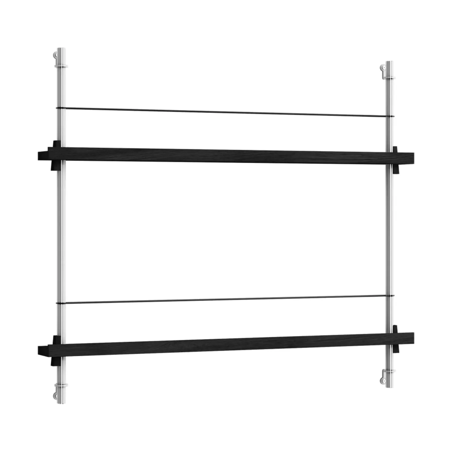 MOEBE Magazine Shelving tidningsställ Svart-rostfritt stål, 85x65x7 cm, MS.65.1