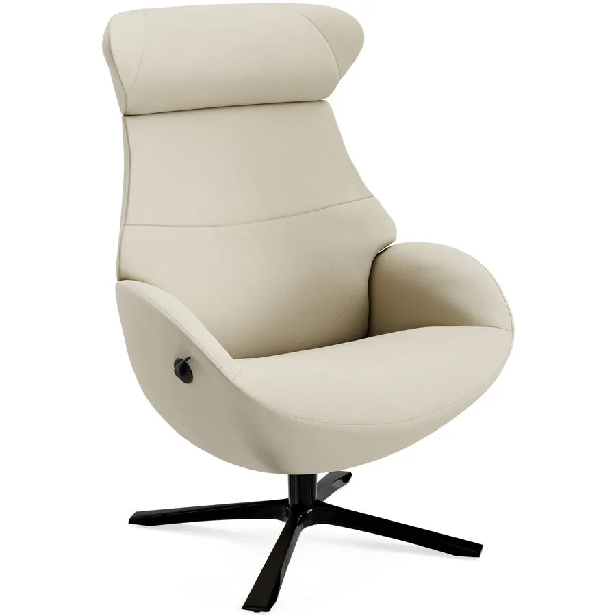 Conform Relaxsessel Daja cream Leder T 163 B 81 H 110 cm - Möbel Konfigurator: Traummöbel individuell zusammenstellen