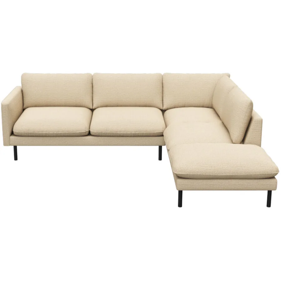 Sofa Valentino Beige Stoff 222 cm 262 cm