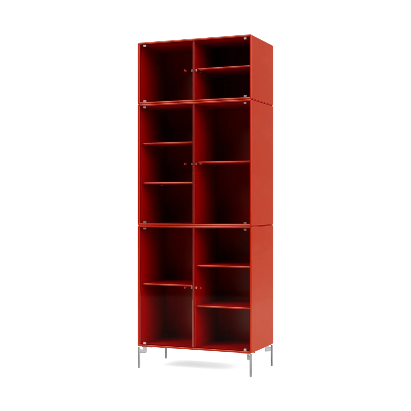 Montana Ripple IV Vitrinenschrank 69,6x187,2x38 cm Rosehip-Beine chrome