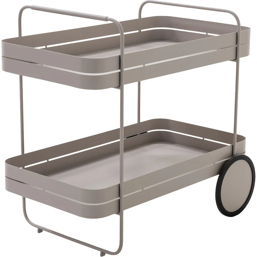 Spinder Design Servierwagen Hesta taupe Stahl B 42 T 74 cm H 69.3 cm