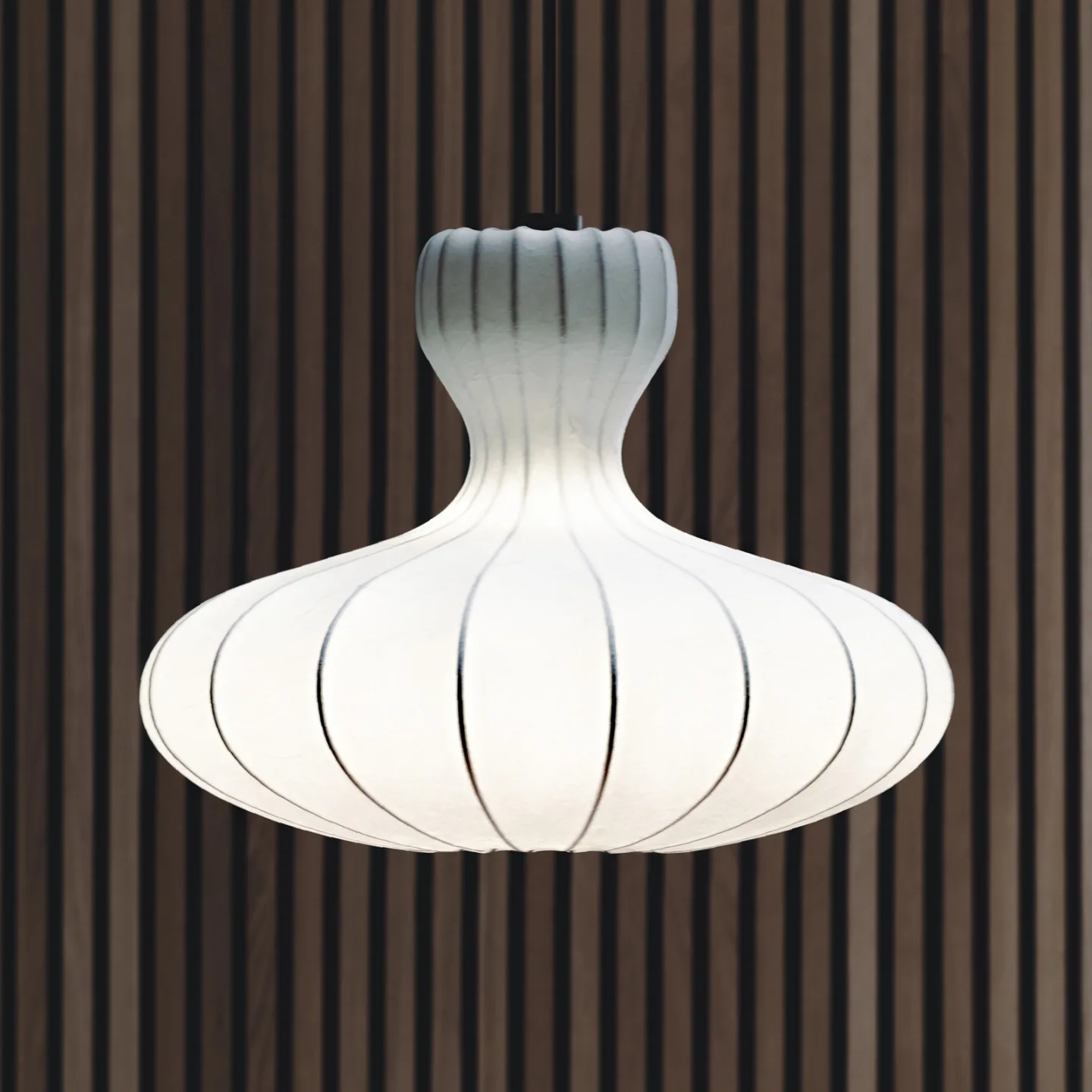 Portobello 60 Pendelleuchte Big White - Loom Design - Wohnzimmer - Skandinavisch - Stoff / Textil - Einflammig