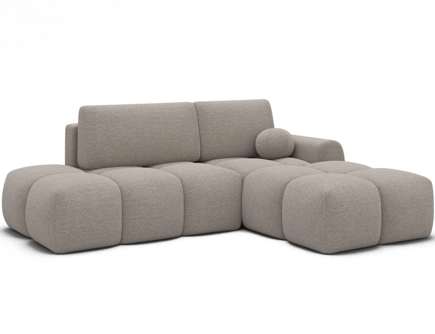 Vittario 3-sits Bubblig Bäddsoffa med Divan och förvaring Höger - Royal 18