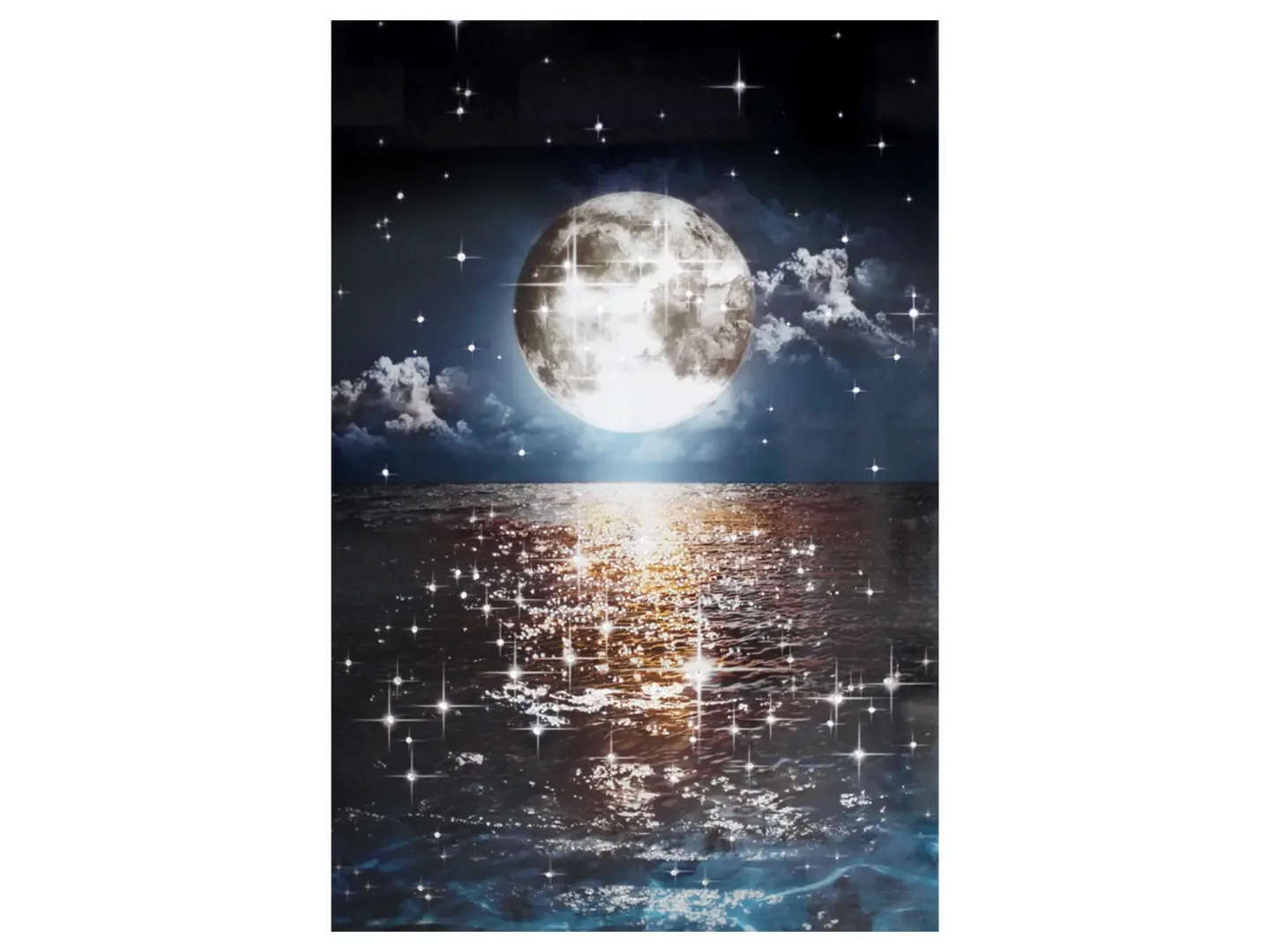 image LAND Digitaldruck auf Glas Glitzer-Mond | Schubiger Möbel