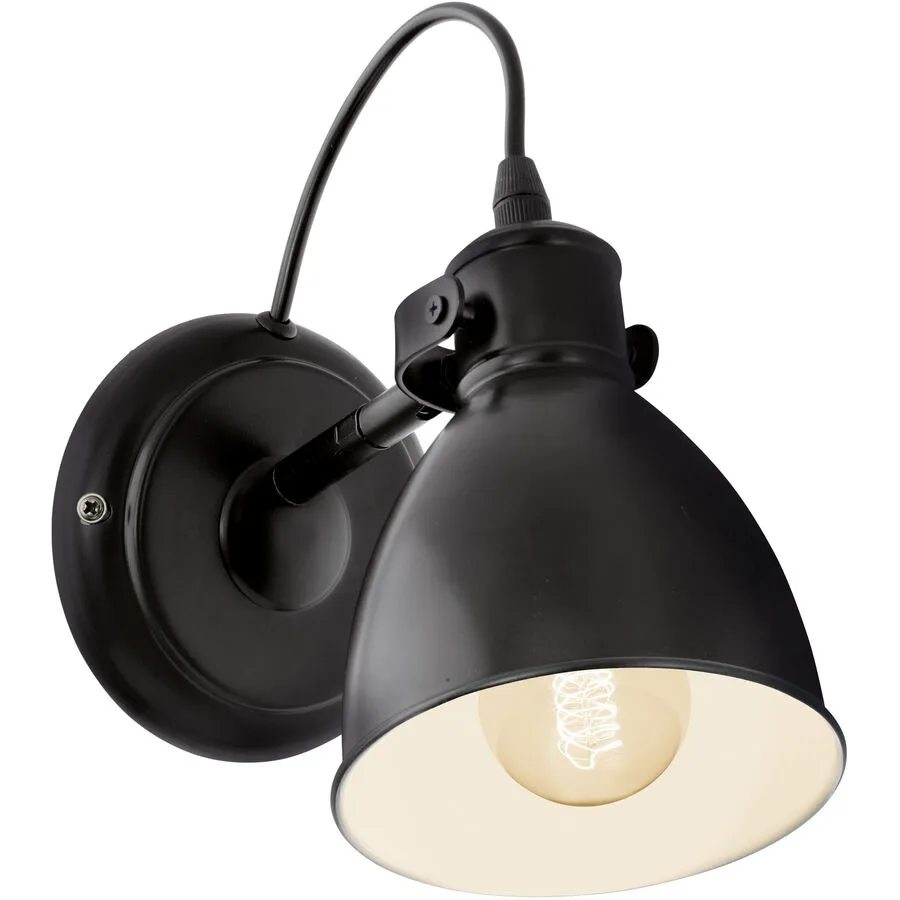Eglo Wandlampe Priddy Schwarz/Weiss Stahl 21.5 cm