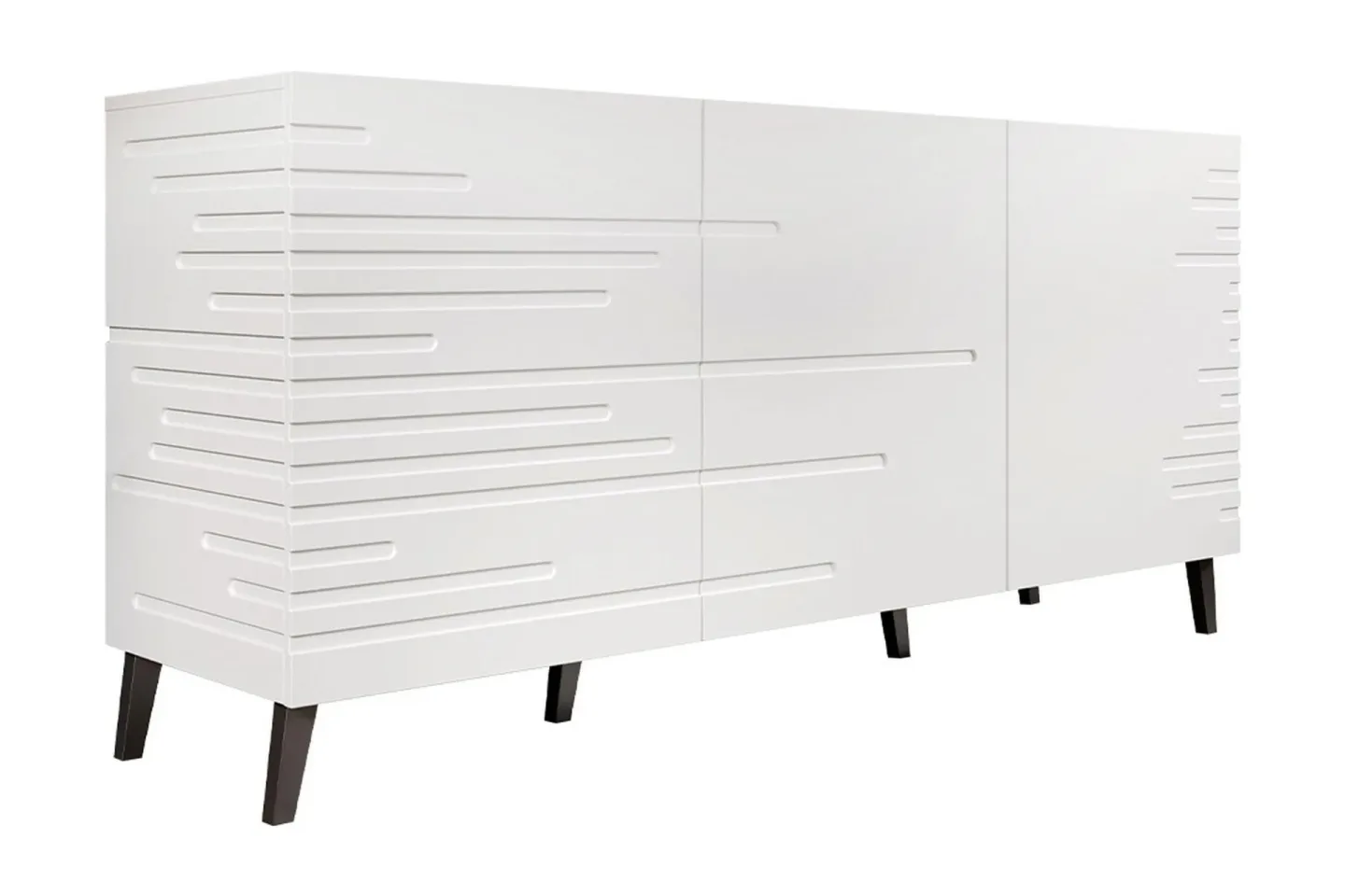 Novaj Byrå 40x155 cm - Vit/Svart