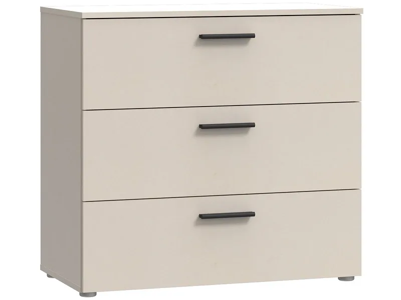 Kommode AMARA 3 Schubladen 41.3x80.2x73.8cm sand dekor