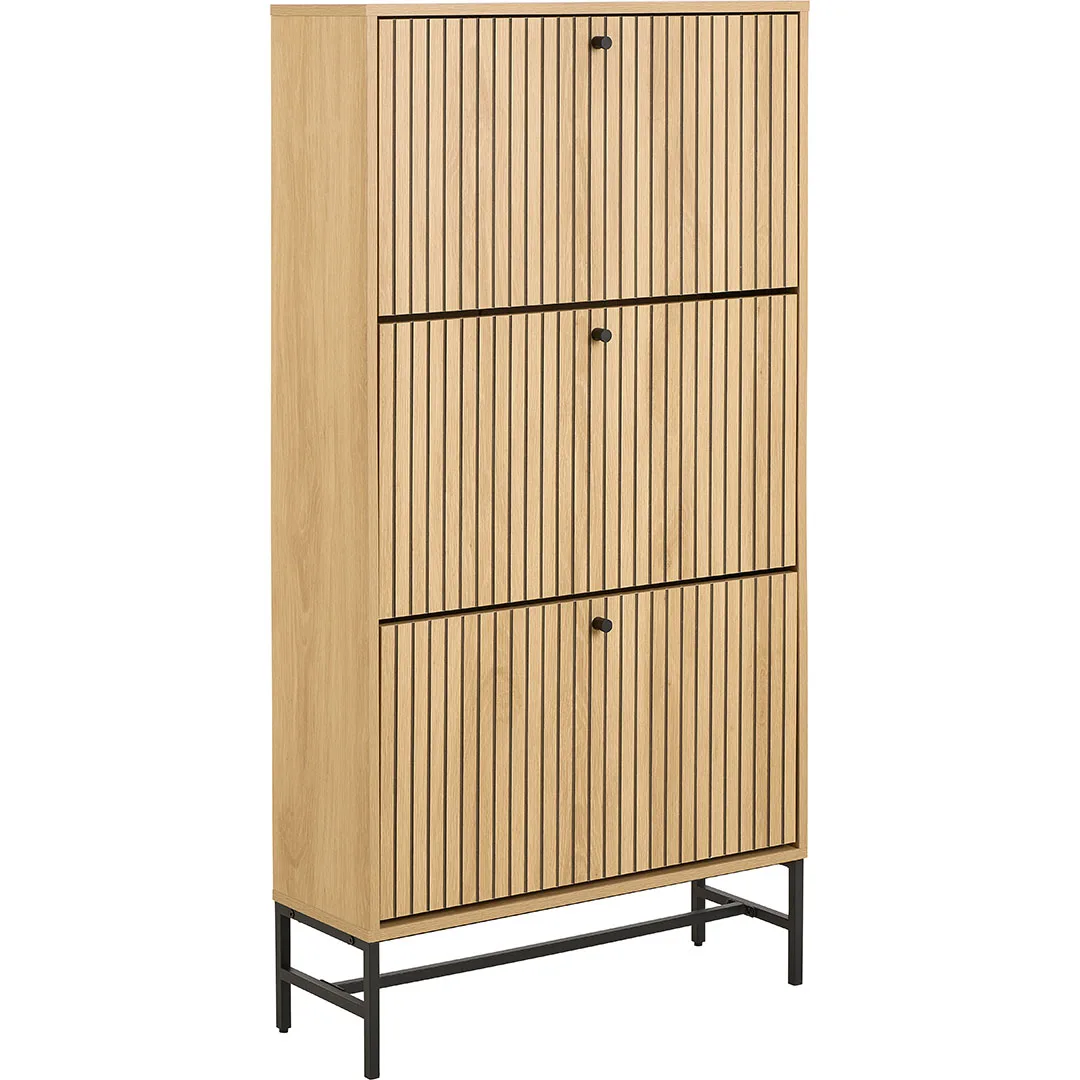 Albany Schuhschrank 3 Schubladen Natur.