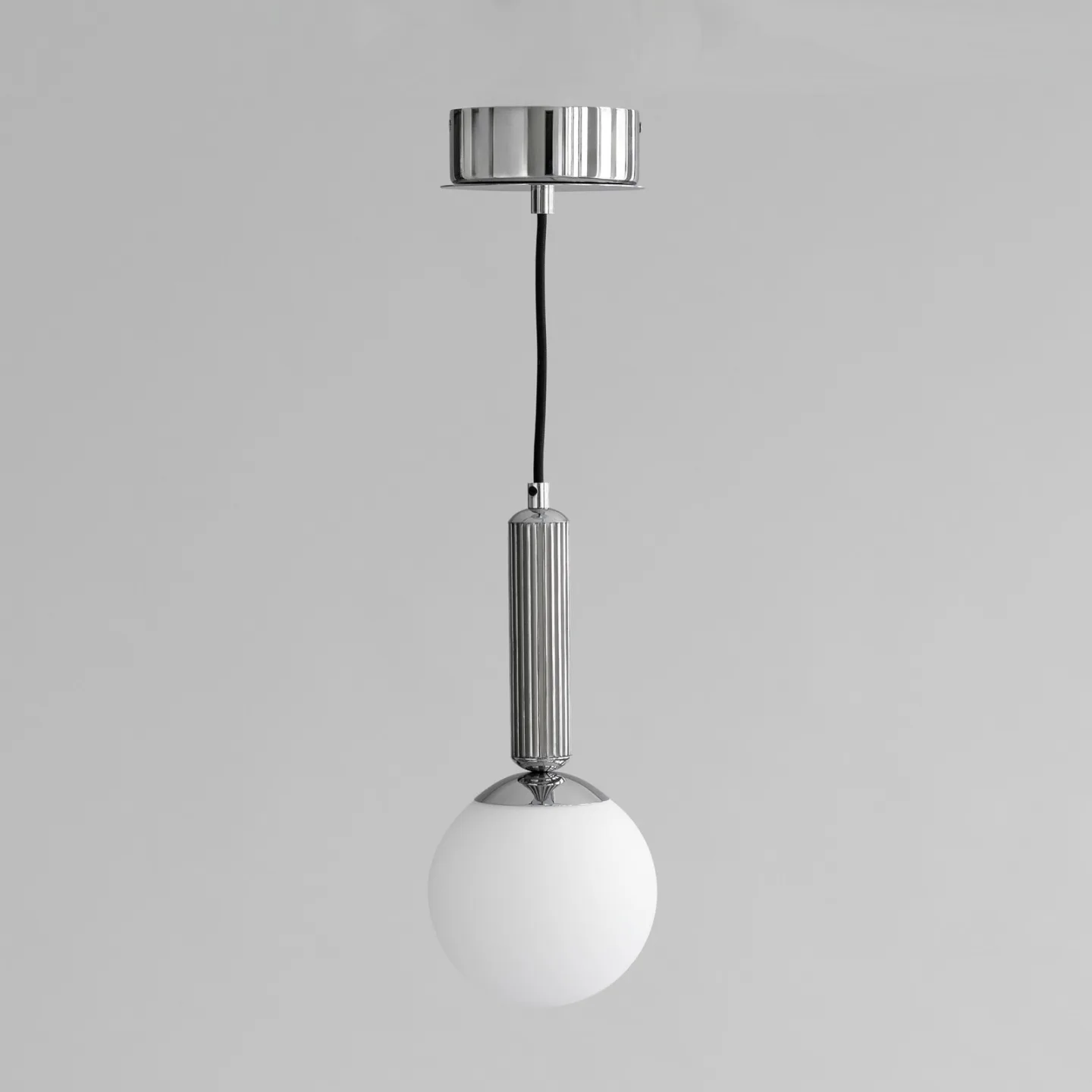 No.2 Hängelampe, chrom, Glas, E14 - 101 Copenhagen - Wohnzimmer - Design - Aluminium - Mit Schirm
