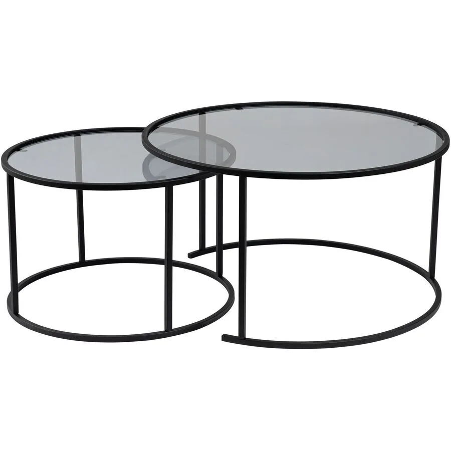 Georis dunkelgrau Glas/Metall B 80 H 43 cm