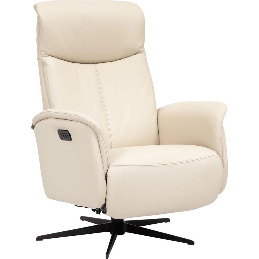 Relaxsessel Noel Beige Echtleder T 88 B 78 H 106 cm - Möbel Konfigurator: Traummöbel individuell zusammenstellen