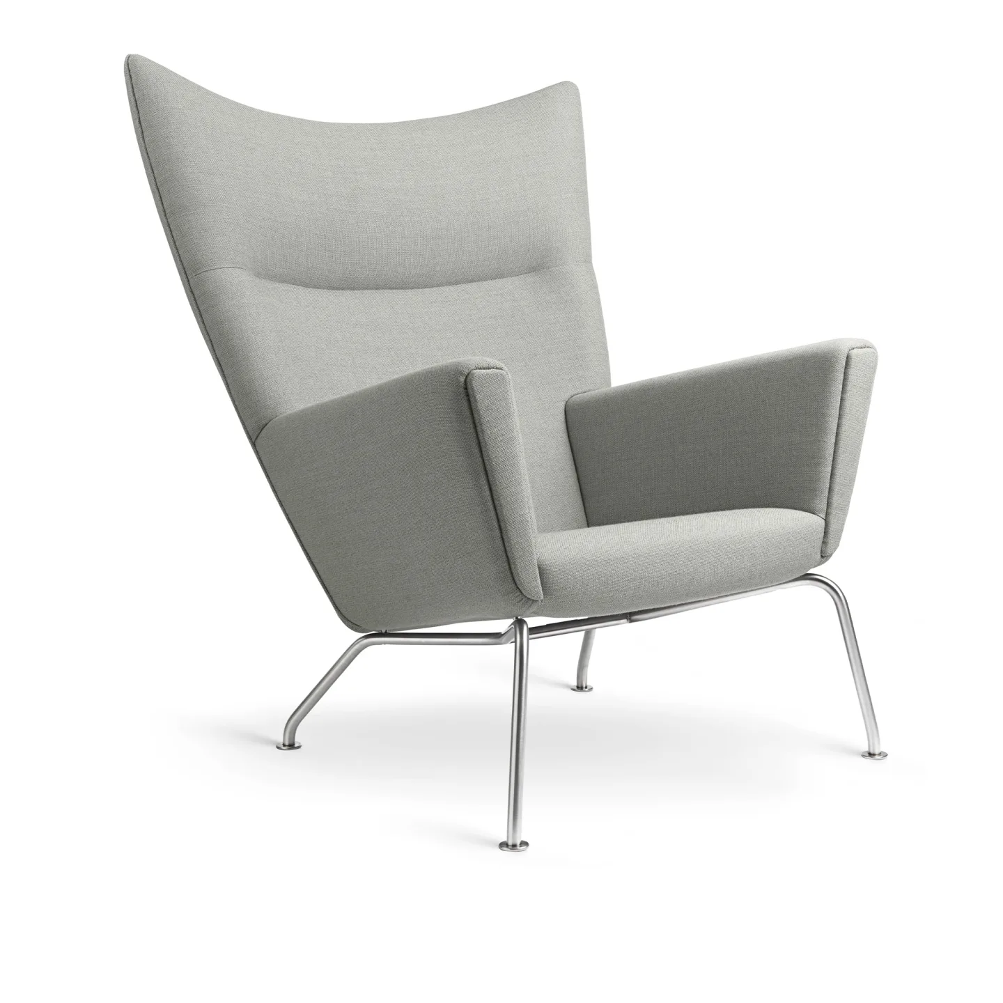Carl Hansen - CH445 Wingchair Passion 13101 Stainless HR FSC®70% - Fåtöljer - Hans J. Wegner - Grå - Trä