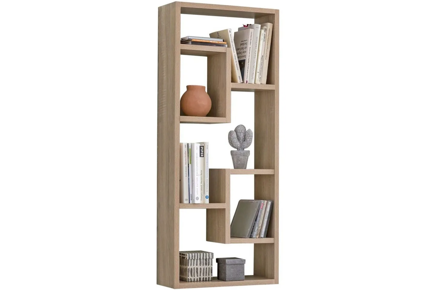 Vägghylla Wohnling melaminbelagd MDF, förvaringshylla, modern stil Sonoma - Sonoma