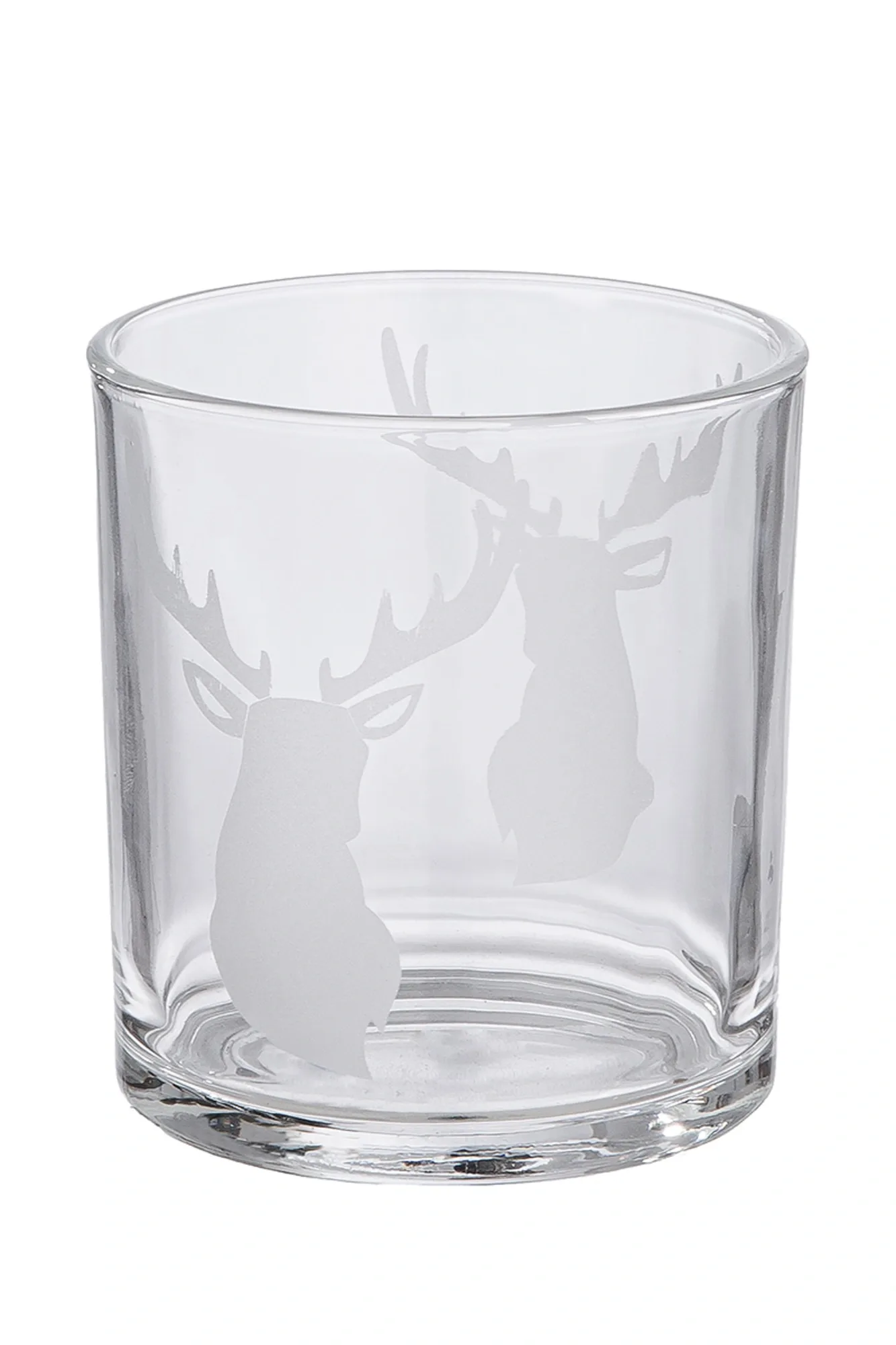 Gilde Windlicht Hirschkopf, Glas H: 10 cm | Schubiger Möbel