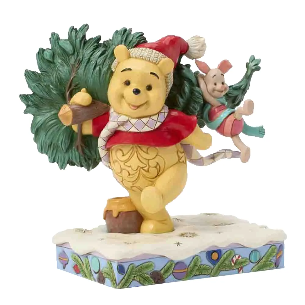 Disney Figur Nalle Puh & Nasse med julgran