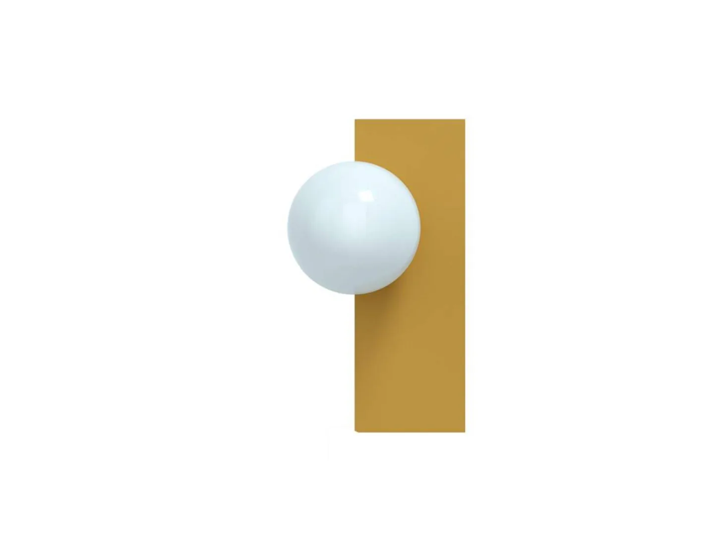Candy Big Rectangle S Wandleuchte, gelb - Swedish Ninja - Wohnzimmer - Metall