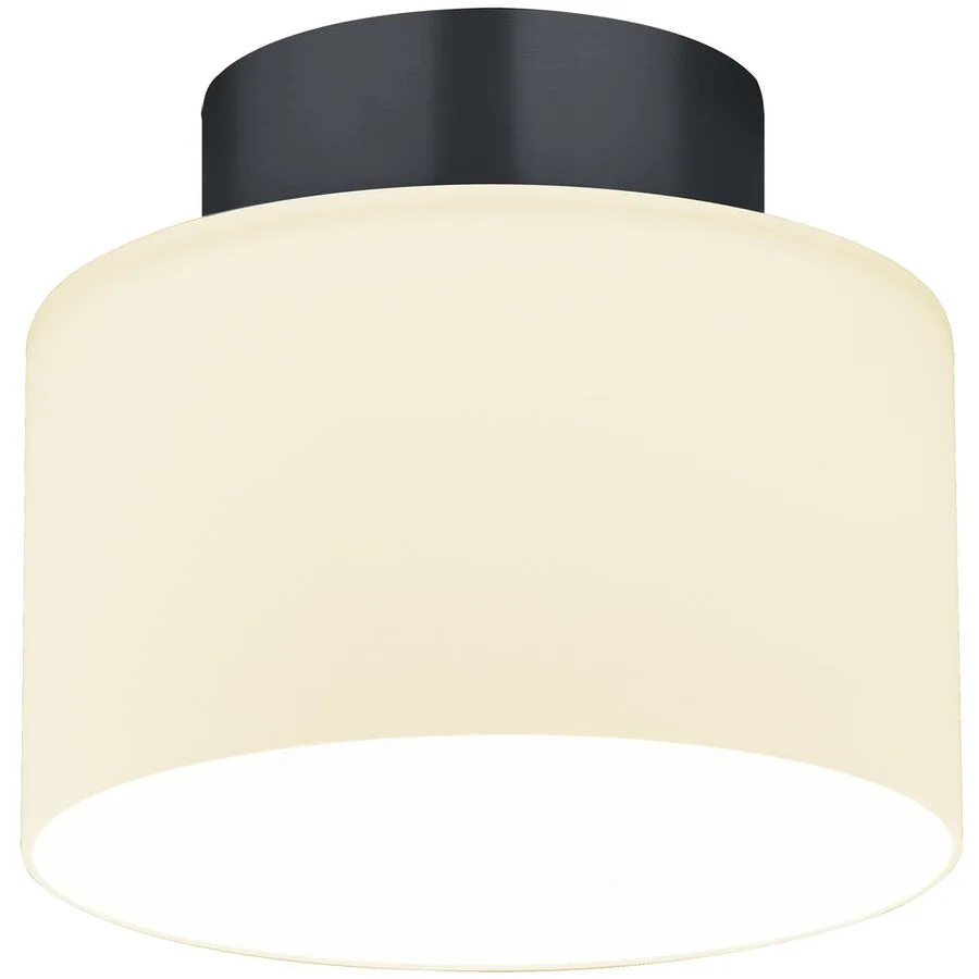 Designer-Deckenlampe Bankamp Grand opal anthrazit D 20 cm - Farbe: anthrazit matt eloxiert - LED - Lichtfarbe: Extra warmweiss - Material: