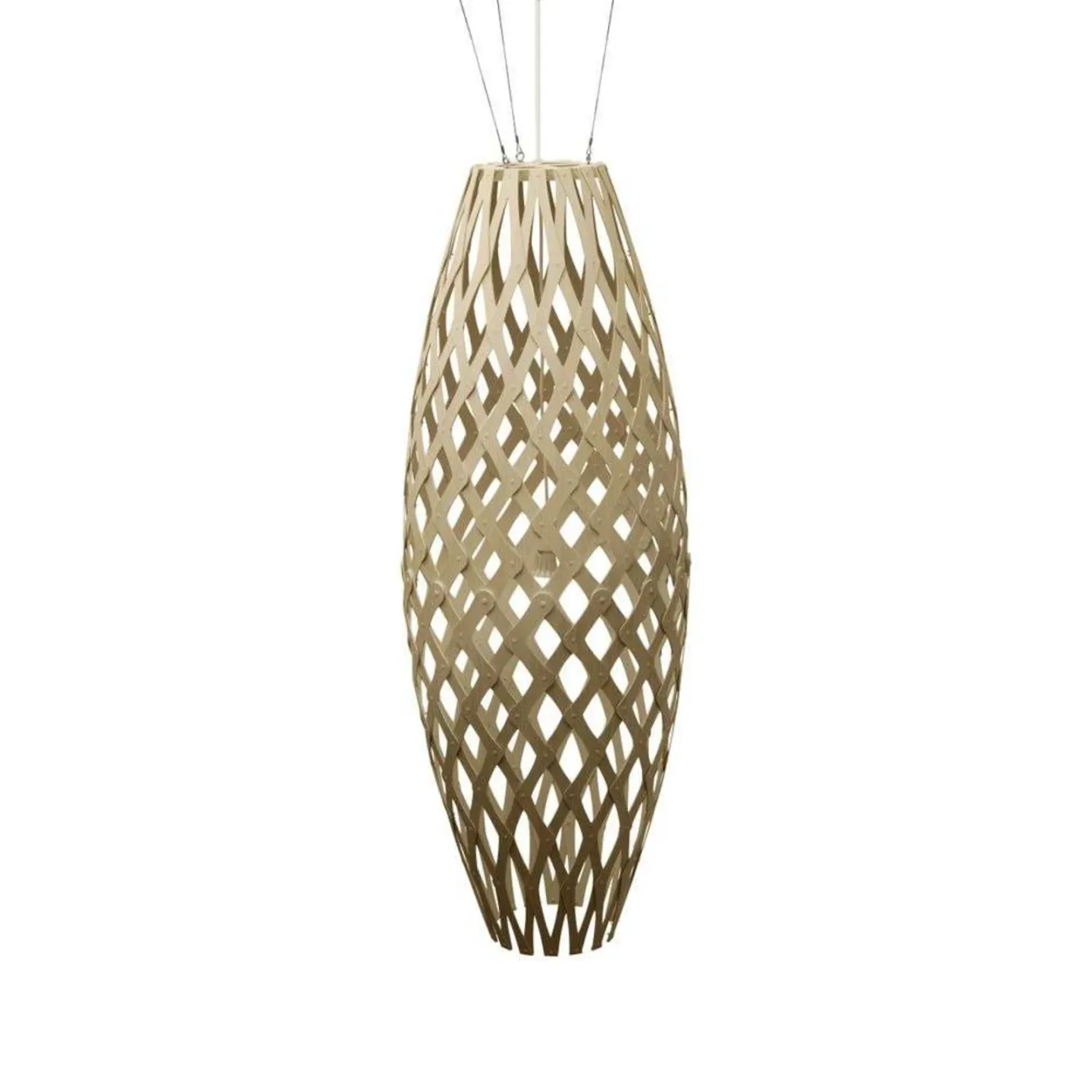 Hinaki Pendelleuchte H140 Bamboo - David Trubridge - Wohnzimmer - Bambus