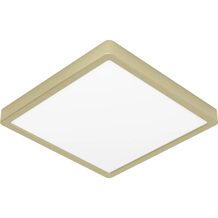 Eglo Deckenlampe Fueva 5 Stahl 28.5 cm 2.8 cm - Farbe: messing gebürstet/smoky - LED - Lichtfarbe: Warmweiss - LED Energiesparlampen